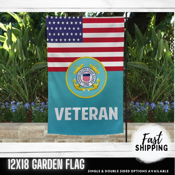 Coast Guard Flag, Veteran, US Coast Guard, Outdoor Flag, Veterans Day, Coastie, Military flag, Memorial Day, 12x18 flag, Garden Flag