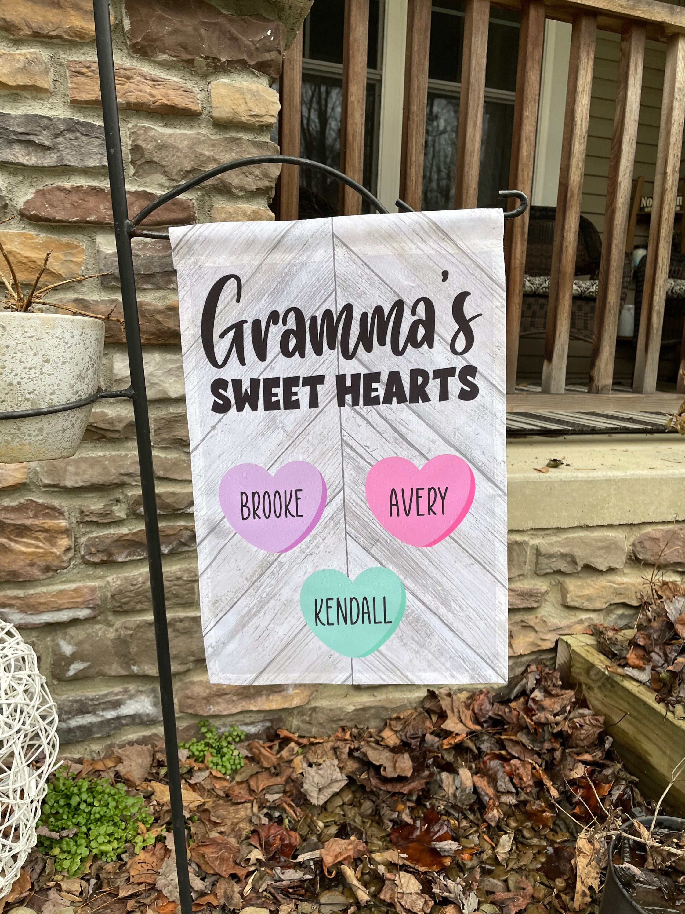 Bandera del jardín de San Valentín bandera del corazón | Etsy