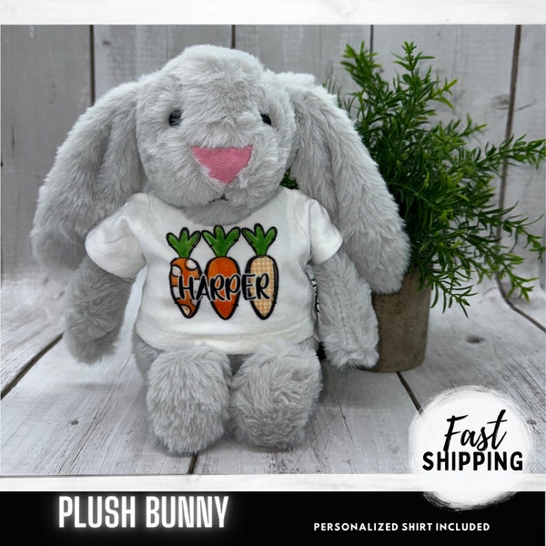 Personalized Bunny, Plush Bunny, Easter gift, Customized Easter Bunny, Plushie, Easter Sunday, Easter Basket, Rabbit, Custom gift