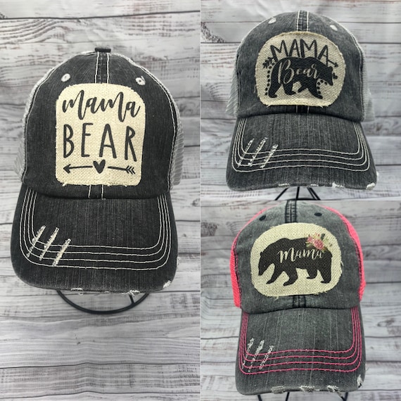 Mama Bear Hat Mom Gear Ponytail Hat 