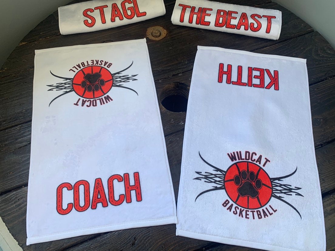 Sports Sweat Towel Athletic Towel Sports Team Basketball Etsy