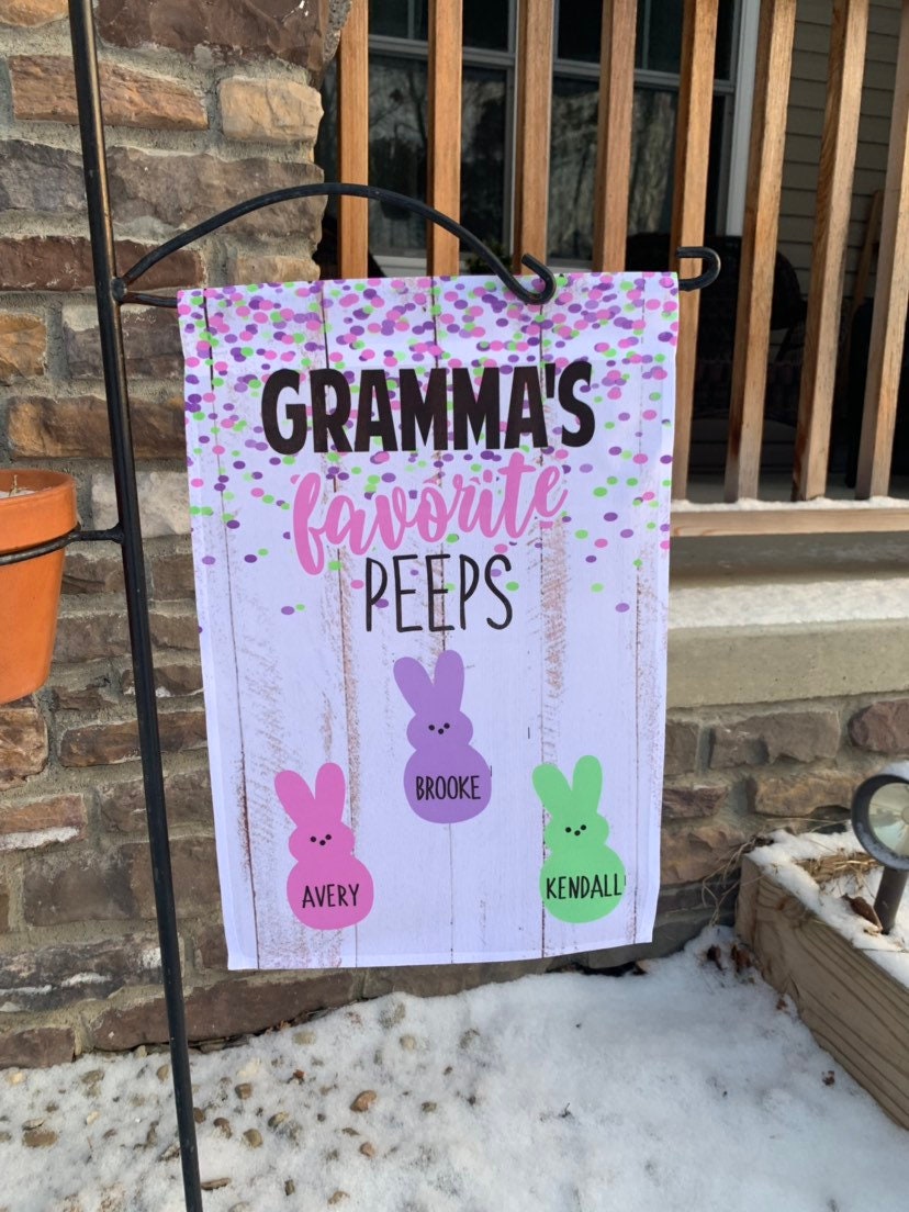 Easter Flag, peeps flag, spring, grandma gift, Mother’s Day, holiday …