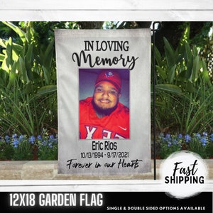 Memorial Garden Flag, In Loving Memory, Cemetery Decoration, Grief, Outdoor Flag, Gravesite Marker, Memorial Garden, Head stone, 12x18 Flag