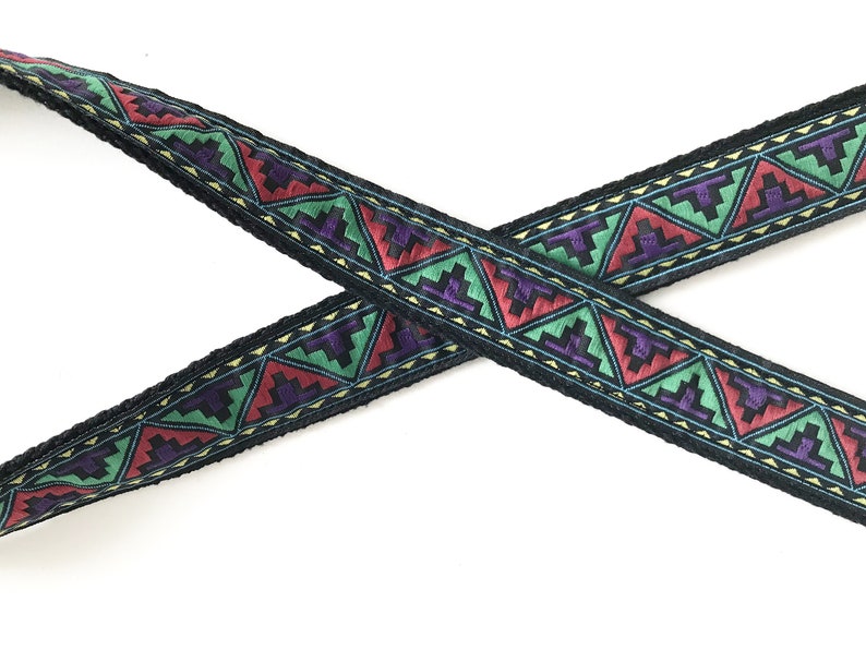 Purple Green Black Red Camera Strap In Dark Tribal print