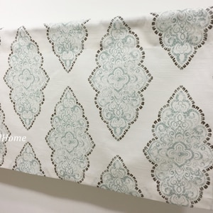 Cafe Curtains. Valance Monroe snowy blue Spa blue Curtain Valance Topper Window Valance Window treatment Kitchen valance Designer Valance