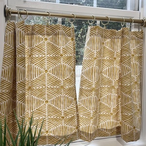 Golden Rod Natural Valance Tier Cafe curtains Slub Canvas Kitchen valance Kitchen Curtain Valance Bedroom Curtains Valance Bathroom curtain