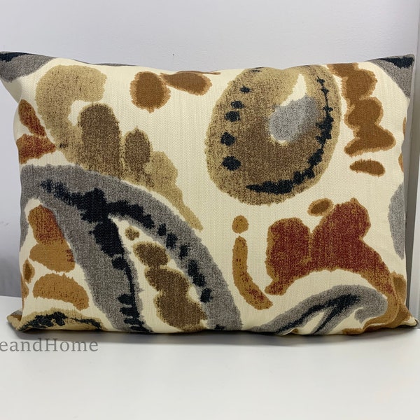 Black Paisley Pillow Etsy