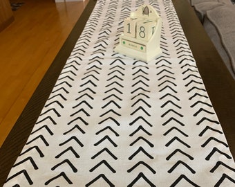 Ticking Stripe table runner noir blanc rayures table runner noir blanc table runner 12 x 72 table runner topper Farmhouse table runner