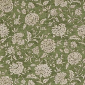 Jacobean floral Vine Flat Roman Shade Valance. Fake Roman Shade Valance Muted Pine Green Fake Valance BASANTI PINE Floral Faux Roman Shade