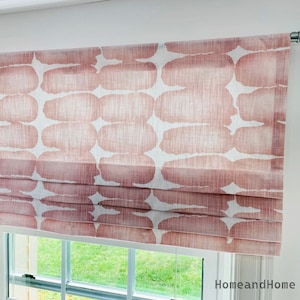 French Grey light gray Blue Blush pink blue Green Taupe Ink slub canvas Faux Roman Shade Flat Roman Shade Valance Fake Roman Shade Valance