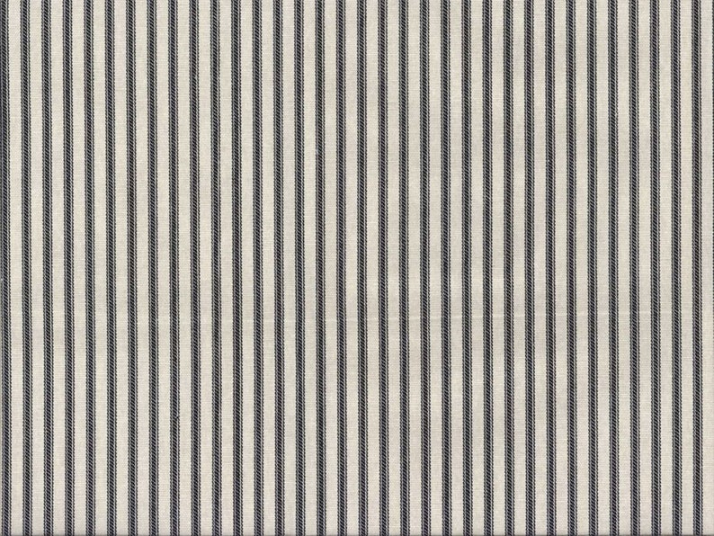 Farmhouse Ticking Stripe Cafe Curtains Black Natural Stripe Etsy