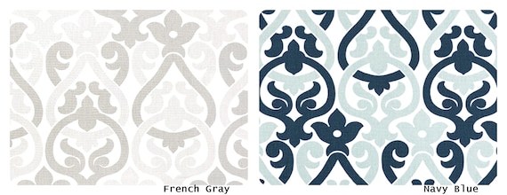 French Gray Cafe Curtains Navy Blue Valance French Gray Etsy