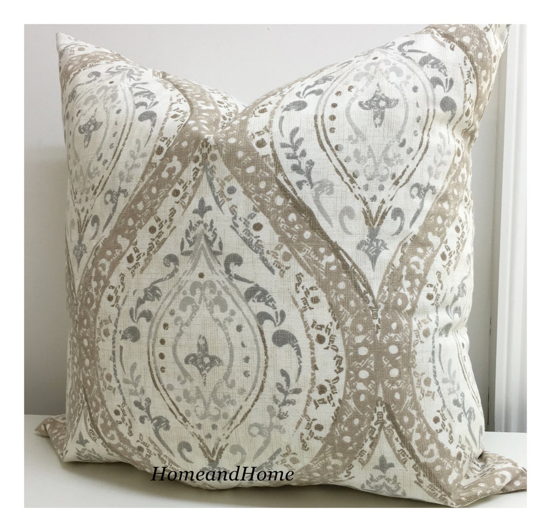 Pillow Cover Zipper Closure Ogee Pillow Cover Ariana Spa Linen Pillow