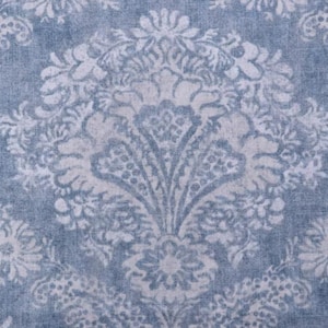 Bold Scale Damask Faux Roman Shade Flat Roman Shade Valance Fake Roman Shade Valance Fake Valance Shade Shade Blue Beige Neutral valance