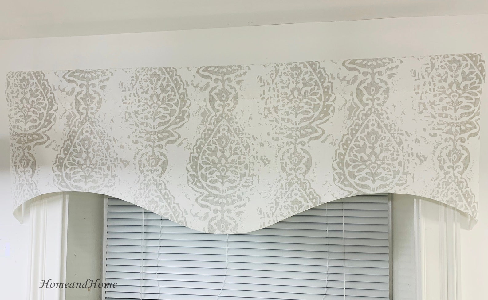 Light Gray Valance Gray Scalloped Valance Lined Window Valance Etsy India