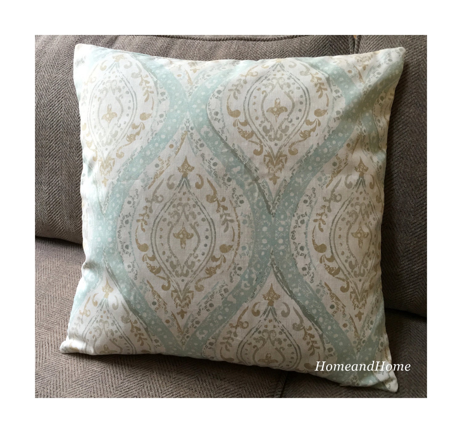 Pillow Cover Zipper Closure Ogee Pillow Cover Ariana Spa Linen Etsy