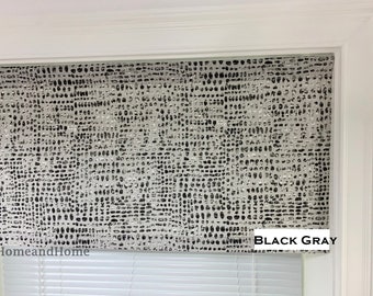 Cenefa Waverly Cachemira Gris Y Blanca – Festoneada En Capas, 52x17 Pulgadas