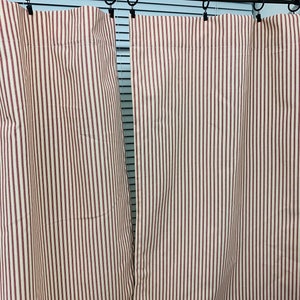 Bauernhaus Valances Rote Haferflocken Cafe Vorhänge. Bauernhaus Dekor Küchen valance. Roter Inlettstreifen Vorhang Fensterschmuck