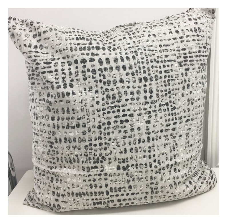 Gray pillow cover Zipper Closure Black Gray Euro Shams pillow Etsy