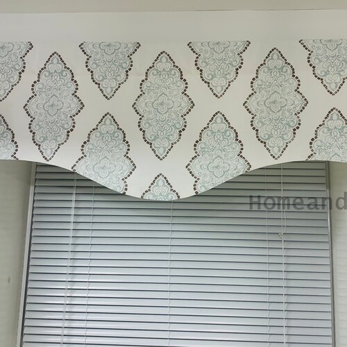 Scalloped Valance Lined Window Valance Lined Valances Etsy