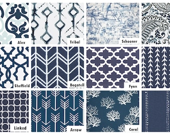 Faux Roman Shade. Flat Roman Shade Valance. Fake Roman Shade Valance Blue Valance light Blue Navy Blue White Coral Valance Beach house decor