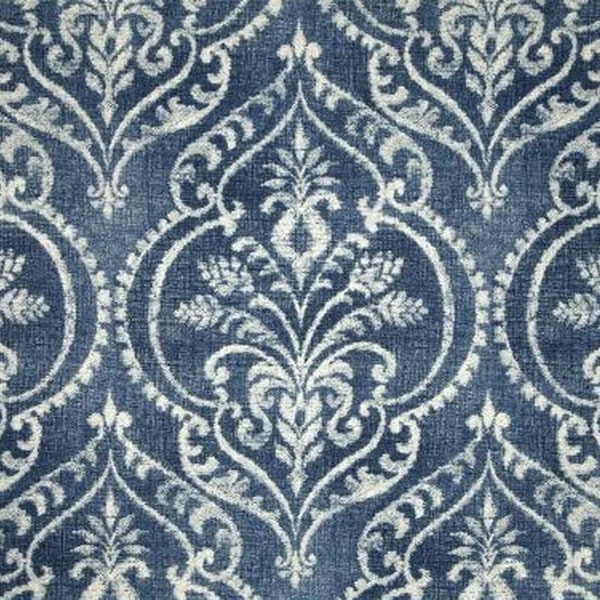 Damask Denim blue Dining table runner holidays weddings party designer fabric 16x 60