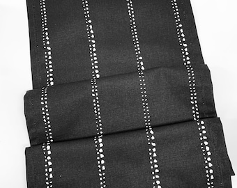 Ticking Stripe table runner noir blanc rayures table runner noir blanc table runner 12 x 72 table runner topper Farmhouse table runner