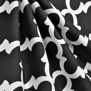 Black Shower curtain long shower curtain Extra wide shower curtain custom shower curtain fabric shower curtain black white 72 x 84 108