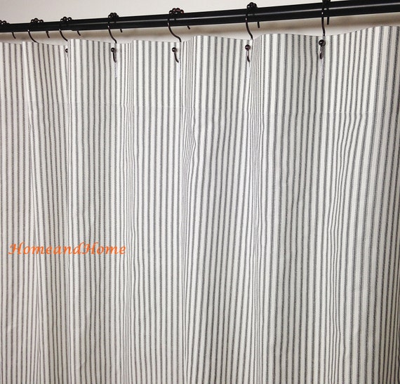 Stripe Shower Curtain Shower Curtain Black White 72x72 72x84 72x96