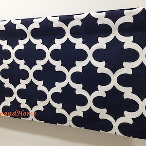 Navy Blue Valance Cafe Curtains Valance Topper window curtain valance kitchen Valance, Custom valance