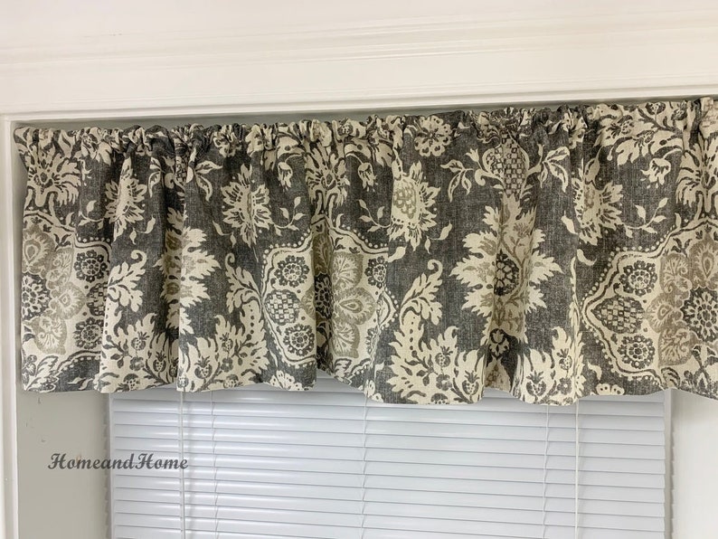 One Gray Shower Curtain Farmhouse Shower Curtain Extra Long Etsy