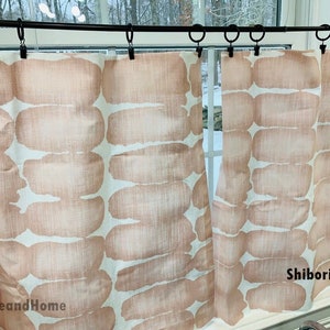 Blush pink Valance or Cafe curtains light pink Cafe curtains Slub linen look Pink valance. Valance Kitchen Cafe curtains