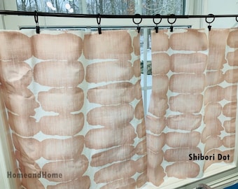 Blush pink Valance or Cafe curtains light pink Cafe curtains Slub linen look Pink valance. Valance Kitchen Cafe curtains
