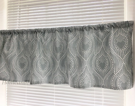 Valance 2 Panels Cafe Curtains Cafe Curtain Spa Blue White Etsy