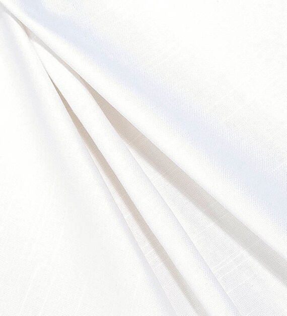 White Drapery Slub Linen Look Window Curtains White Curtains Etsy