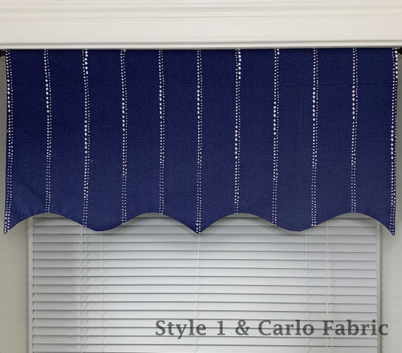Navy valances discount