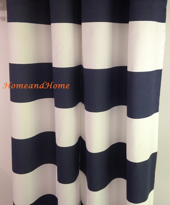 Horizontal Striped Curtains Nursery Curtains Custom Drapes Etsy