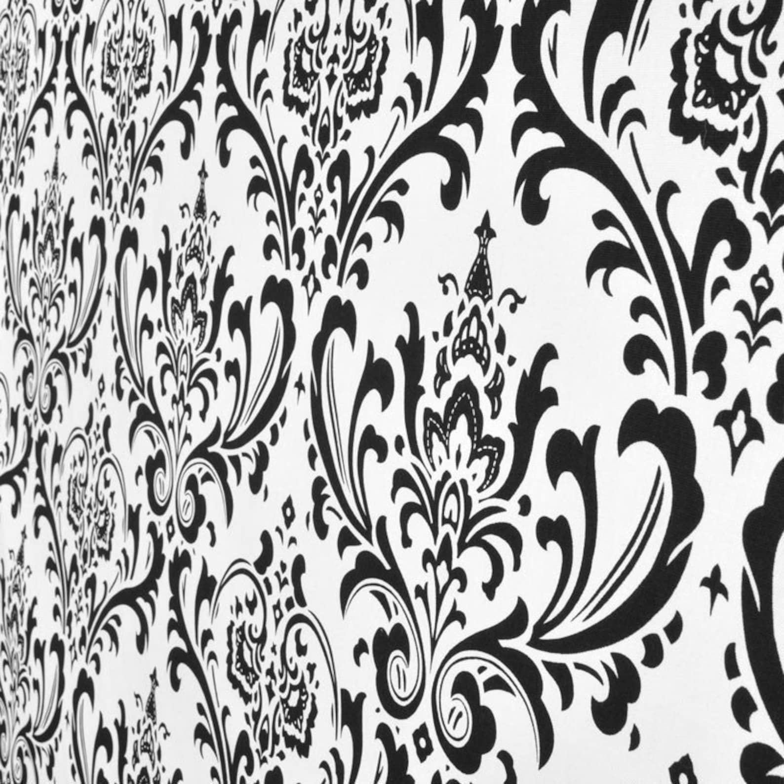 ON SALE Black White Shower Curtain Damask Shower Curtain Etsy