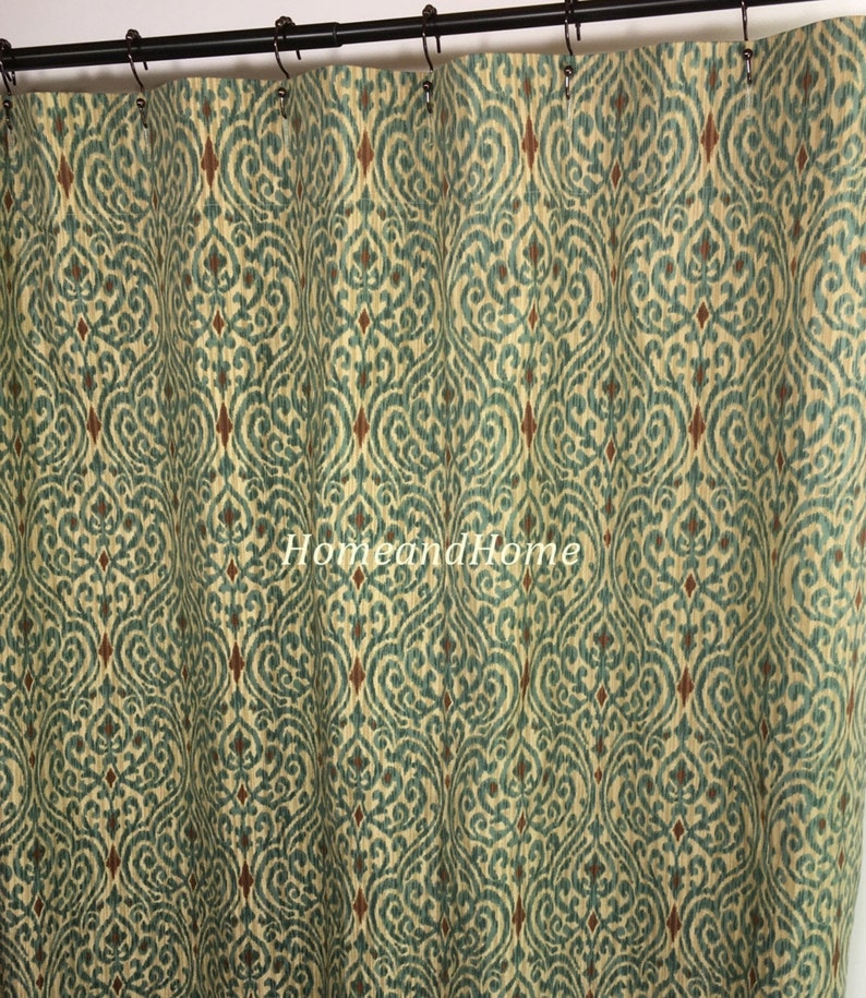 Ikat Shower Curtain Cream Shades Blush Gray Waverly Shower Etsy