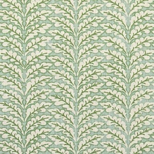 Spencer Tendril Green Leaf Linen Natural cafe curtain or valance Tier Curtains Bathroom Curtains Kitchen window valance Dining room valance