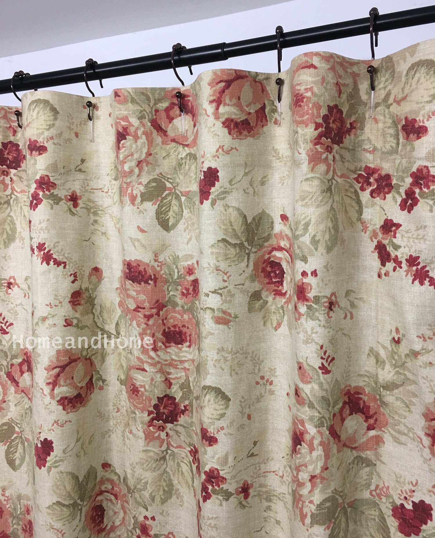 Many Designs Also Available in Extra Wide Extra Long Fabric Shower Curtains