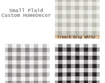 Tier Curtains Bathroom Curtains Kitchen window valance Farmhouse curtain Small Plaid French Gray White Valance Gray White Black White