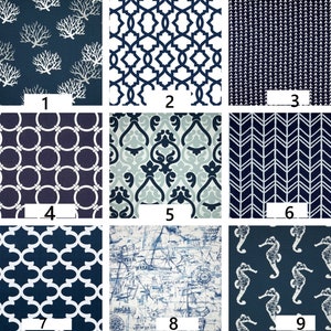 One 13 x 18 lined Placemats. Blue placemats. Beach house Navy blue placemats. light blue placemats. Decorative Table Top Placemats