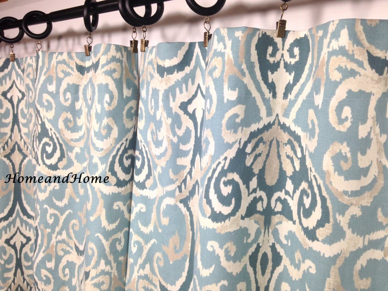Window Curtains Ikat Curtain Ikat Drapery Panels Window Etsy
