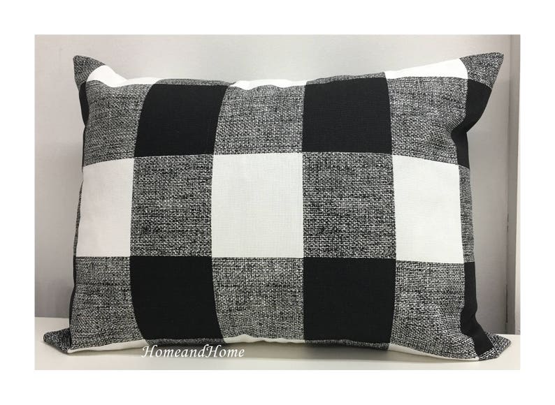 White Buffalo Check Buffalo Plaid Check Buffalo Check Zippered Pillow Cover