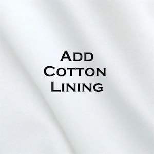 Add cotton lining to One Valance Add cotton lining to a pair of 25W, 50&#39;&#39; , 52W curtains purchased drapery panel window treatment