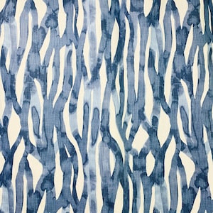 Water color Blue white curtains Texture Abstract art Luxe Canvas living room Extra Long Curtains Window Treatments PAIR 25&quot;W or 52&quot; W