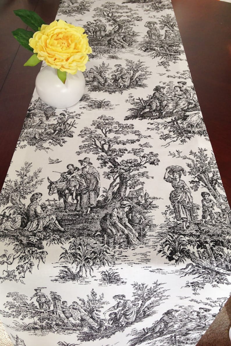 Large Toile Shower Curtain Custom shower curtain Colonial Etsy