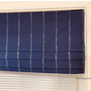 Tenda romana finta extra larga Tenda romana piatta Mantovana finta Tenda romana finta Mantovana finta Mantovana blu indaco Mantovana blu navy a righe bianche