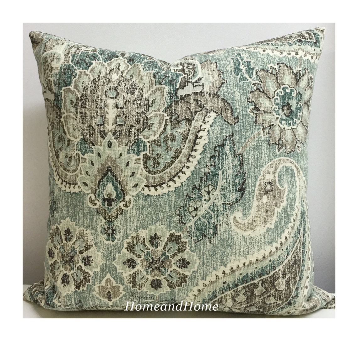 26 X 26 Pillow Cover Paisley Pillow Cover Zipper Closure P Etsy